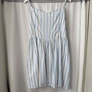 Aerie Linen blend stripe Sundress sz XL